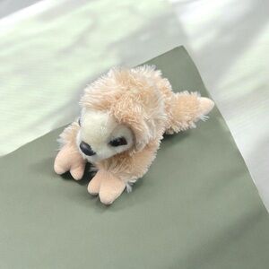 Aurora Cuddly Sloth Plush Toy for Small Pets - Cream and Tan
